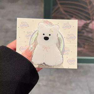 Fruit Jelly Magnetic Absorption Stand Western Highland Terrier Phone Case Liquid Silicone Soft Skin Feeling Protective Cover for Xiaomi 15 Ultra