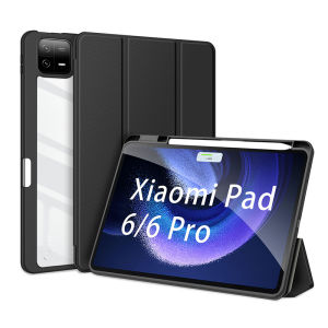 DUX DUCIS Acrylic Transparent Case for Xiaomi Pad 6 pro with Pen Slot And Four Corner Airbag Anti-Fall Protection Cover