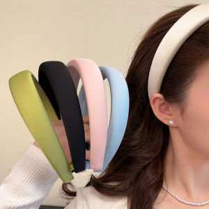 Retro French Silk Hairband Womens High Hairline Headband 2024 New Style Fashionable Elegant Hair Clip Headwear