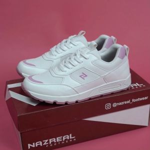 NAZREAL FOOTWEAR - Sepatu Sneakers Anak Terbaru Ansel White Pink