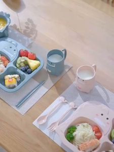 Khay Ăn Dặm Cho Bé Lúa Mạch Cao Cấp An Toàn Nhiều Mẫu Ngộ Nghĩnh Đáng Yêu