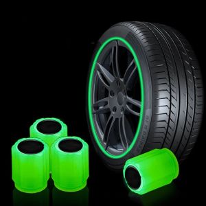 Luminous Valve Caps Night Glowing Car Motorcycle Bicycle Wheel Styling Tyre Hub Universal Cap Decor Amagi