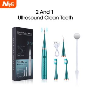 Niye 3 trong 1 máy đo tỷ lệ nha khoa điện bàn chải đánh răng chạy điện portabl chăm sóc răng miệng tẩy cao răng mảng bám Máy làm sạch siêu âm răng