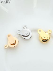 14K Gold Plated Pearl Necklace Clasp DIY Handmade Bracelet Connector Button Jewelry Accessories Color Retention Lasting