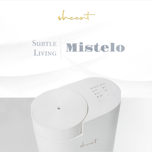 [NEW Launch] shcent Mistelo Aroma Nebulizer Diffuser | Bluetooth | Waterless | Office & Home | Bundle with two 10ml Hotel Essential Oil