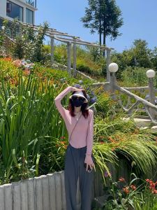 Pink Ice Silk Sun Protection Clothing Womens Summer Thin Outwear UV Protection Breathable Long Sleeves Quick-Drying Cardigan Short Outwear