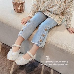 Quần Jeans Xòe Cho Bé Gái Mùa Thu