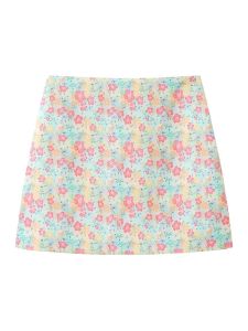 Váy Ngắn Chữ a Cạp Cao Họa Tiết Hoa Phong Cách Tươi Mới Dành Cho Nữ Cỡ Lớn Váy Ngắn Ôm Sát Cơ Thể Họa Tiết Sơn Dầu