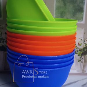 MANGKUK PLASTIK BULAT 15 CM TEBAL DAN ANTI PECAH
