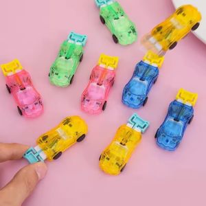 10Pcs Mini Colourful Catapult Flying Car Racing Toys Children Launching Catapult Car Inertia Plastic Car Holiday Kids Birthday Gift