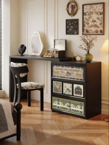 MEISD | French Style Vintage Small Dressing Table With Drawers