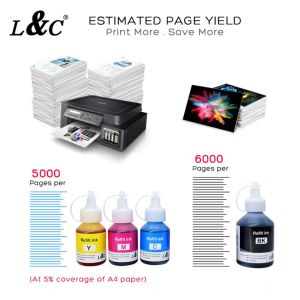 Brother BT5000 6000 Ink Refill Dye For Printer DCP-T710W T420W J3930DW CMY 41.8ML BK 108ML