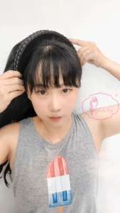 Ryuuta Wig Half Wig Braided Head Band Wig Bando Kepang Lurus Panjang Hitam Coklat