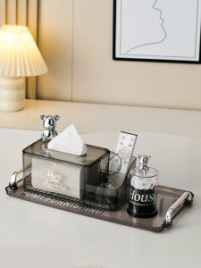 Modern Minimalist Acrylic Tissue Box Remote Control Storage Holder for Living Room Tea Table Creative Desktop High End Style