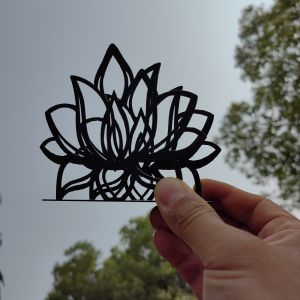 Lotus Line Iron Art Tissue Holder European Style Desktop Storage Rack Metal Lotus Silhouette Modern Creative Napkin Holder