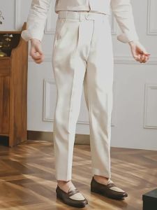 Vintage Easy Care Waistband Business Casual Mens Pants