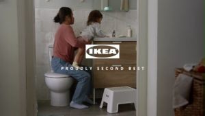 IKEA BOLMEN เก้าอี้เตี้ย, เก้าอี้สตูลเตี้ย สี ฟ้า ขาว ดำ