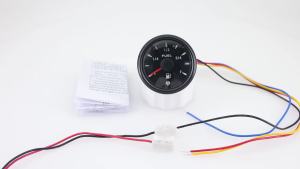 RYSJM | 52mm Fuel Level Gauge With Flashing Alarm 0-190ohm 240-33ohm 10-180ohm 0-90ohm Marine Car Oil Tank Gauge Meter 7 Colors LED
