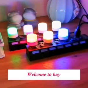 LED USB Portable Night Light with Small Light Bulb Modern Design ABS Indoor Lighting White Warm White Compact for Bedrooms Hallways