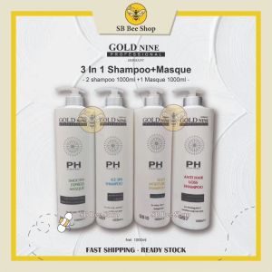 GN professional 3 In 1 Shampoo + Masque (2 shampoo 1000ml +1 Masque 1000ml)Set 2