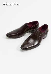 MAC&GILLรองเท้าผู้ชายหนังแท้สวมใส่ทางการคลาสสิก Austin Genuine Leather Loafer Business Shoes in brown