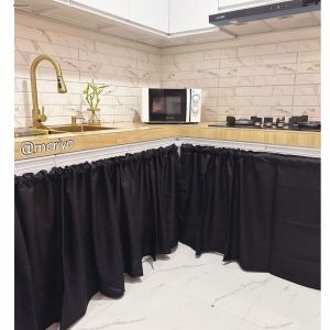 Plain Kitchen Sink Geana Cloth Curtain Standard Size 60x30 inches Lababo Suksukan Curtain