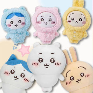 In Stock 12CM Chiikawa Pajama Plush Pendant Keychain Cartoon Usagi Hachiware Usachi Doll Keychains Chiikawa Plush Doll Toys Gift