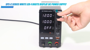 KUAIQU Smart Charging DC Power Supply 30V 10A 4-Digit Lab Bench Power Source 30V 5A 60V 5A 120V 3A with USB-A/Type-C Fast Charge OCP OVP Protection for Phone Repair Battery Charging & Sleepy Battery Activation