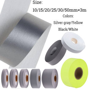 50mm/25mm /15mm/20mm/10mm Long High Visibility DIY Reflective Fabric Warning Safety Traffic Reflective Tape Sewing For Garment V