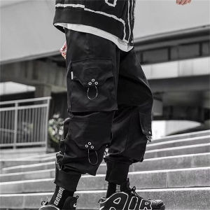 Men Joggers Cargo Pants Multi-pocket Elastic Waist Harem Pants Men Casual Hip Hop Streetwear Sweatpants Pencil Pants Techwear
