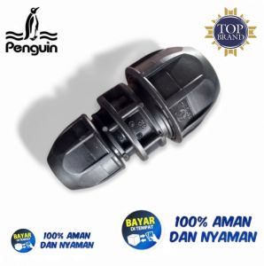 sambungan pipa HDPE Reducer coupler/ pinguin/ 32 mm x 20 mm atau 1 inch ke 1/2 inch