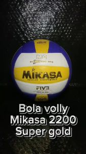 Paket Lengkap Bola Volly Mikasa 2200 Super Gold & Net Volly Mikasa Gold - Bola Berkualitas Terbaik