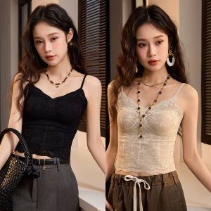 ZISU | Lace Strap Bra Pad Backless Top