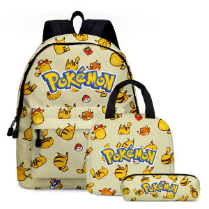 Takara Tomy | Hot Sale Pokemon School Bags Backpacks Pikachu Anime Figures Kids Bags Big Capacity Travel Bag Girls Boys Christmas Gifts Toys