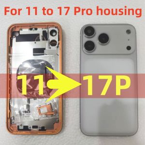Housing For 11 To 17 Pro DIY Back CoverBack Shell For 11 To 17 Pro Back Battery Middle Frame Replacement Frame