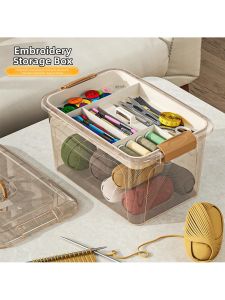 Large Multifunctional Transparent Sewing Kit Storage Box
