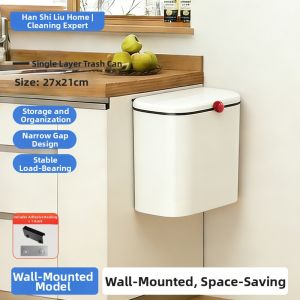 HANSHILIUJIA | Covered Large Capacity Kitchen Waste Bin High Mobility