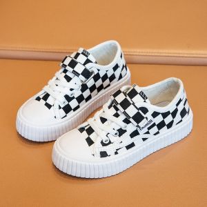 AGC30524 Sepatu Sneakers Anak Perempuan / Laki-Laki Motif Kotak2 Fashion Import