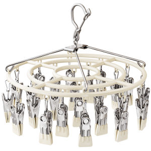 Stainless Steel Clothesline Rack for Underwear And Baby Clothes Multi-Hooks Balcony Drying Holder Rustproof Nordic Style Metal Hanger