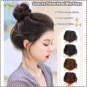 Pillow Hair Wig Hair Ring Heat-resistant High Quality Hair Wig Headdress Beauty Marble Up Flower Bag