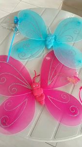 Kostum Anak Sayap Peri Kupu Kupu NON LED Set Bando Tongkat Butterfly Angel Fairy Wings