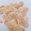 ISI 144pcs KANCING BAJU/KANCING KEMEJA MOTIF KAYU UKURAN 13mm/15mm. 
