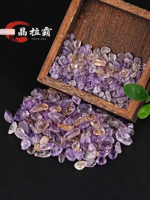 Natural Amethyst and Citrine Crystal Decorative Stone Fengshui