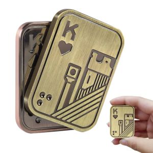 Magnetic Metal Fidget Toys - Metal Poker Push Card Fidget Slider Stress Relief Toy Mens EDC Toys Fidget Toys Haptic Coin Gifts