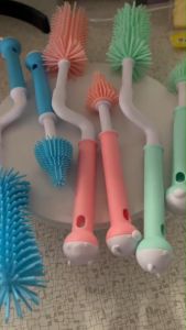 แปรงล้างขวดนม ยกเลิกซิลิโคน ไม่เป็นรอย ทำความสะอาดได้ด้วยน้ำสุก สินค้าดีไซค์น่ารัก