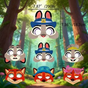 XUANDOYAN | Funny Zootopia Judy and Nick Costume Masks