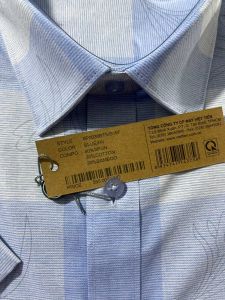 Áo sơ mi viettien ngắn tay lai ngang regular fit (6p0030)