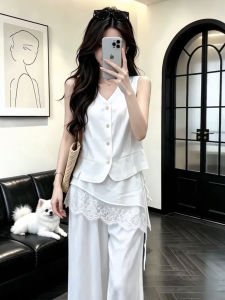ZHENMANZI | Stylish New Summer White Vest Outfit Set