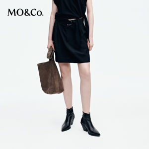MO&Co. | Mid Waist A-Line Short Skirt With Belt