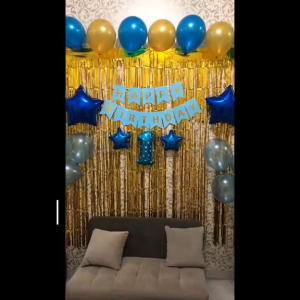 Paket Dekorasi Ultah Murah Gold Hitam